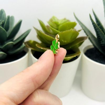 50 Pcs St. Patrick's Day Clover Charms Image 3