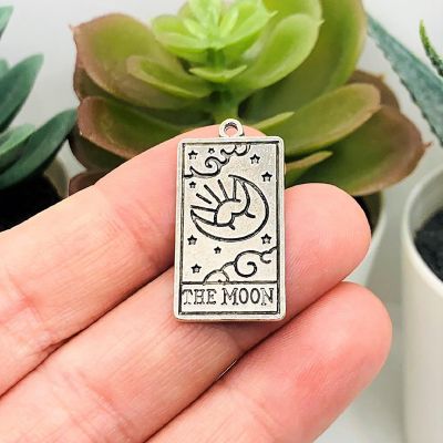 50 Pcs The Moon Tarot Card Charms Image 1