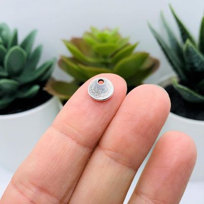 50 Pcs Tibetan Silver Stamping Tag Blank Image 2