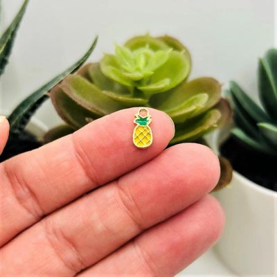 50 Pcs Tiny Pineapple Charms Image 1