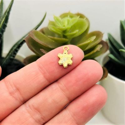 50 Pcs Tiny Pink Flower Charms Image 2
