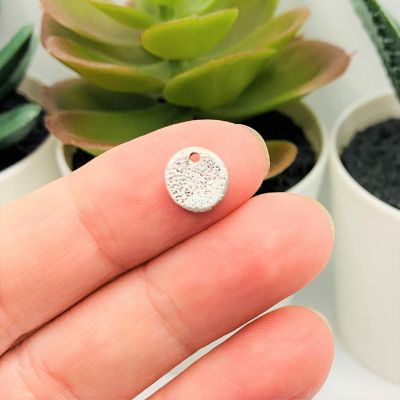 50 Pcs Tiny Silver Lotus Coin Charms Image 2
