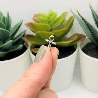 50 Pcs Tiny Silver Pacifier 3D Charms Image 2