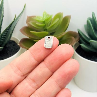 50 Pcs Tiny Silver You Are Loved Charms Image 2