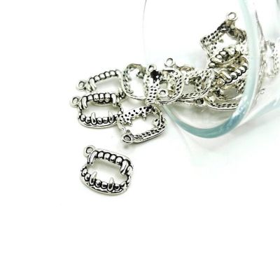 50 Pcs Vampire Teeth Halloween Charms Image 1