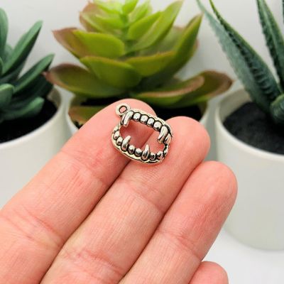 50 Pcs Vampire Teeth Halloween Charms Image 1