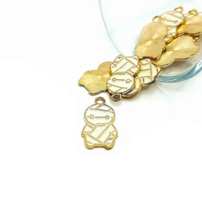 50 Pcs White Halloween Mummy Charms Image 1