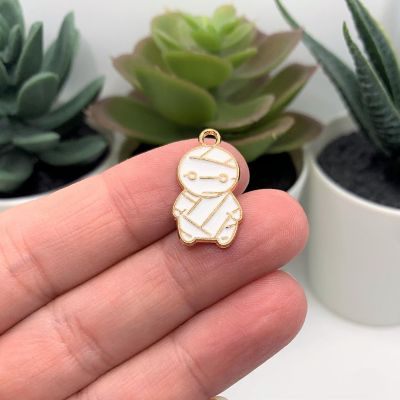50 Pcs White Halloween Mummy Charms Image 1