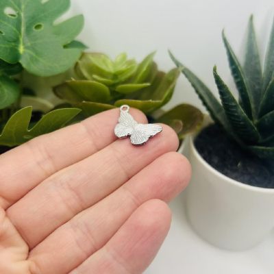 50 Pcs Yellow Butterfly Charms Image 3