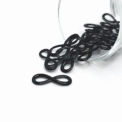50 Pieces Black Infinity Charms Image 1