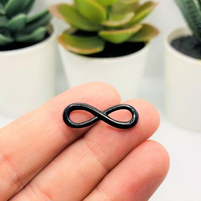 50 Pieces Black Infinity Charms Image 1