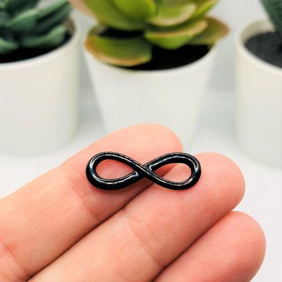 50 Pieces Black Infinity Charms Image 2