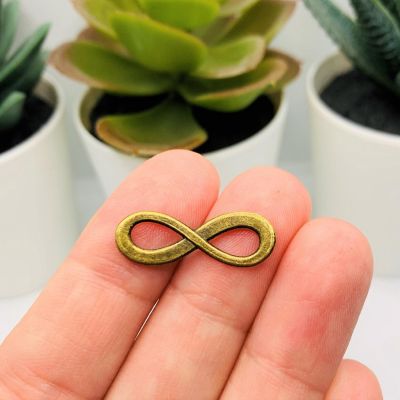 50 Pieces Bronze Infinity Charms Image 2