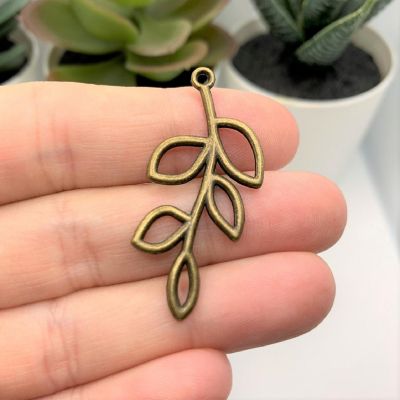50 Pieces Bronze Tree Branch Charms Image 2