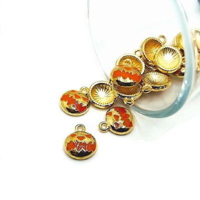 50 Pieces Halloween Pumpkin Charms Image 1