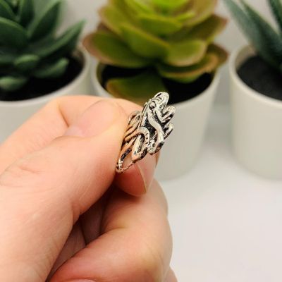 50 Pieces Silver Octopus Cthulhu Charms Image 3