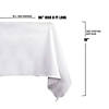 50" x 108" White Rectangular Linen-Like Tablecloths (12 Tablecloth) Image 3