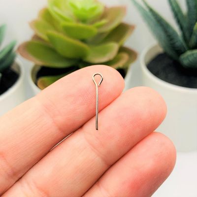 500 Pcs 16mm Antique Silver Eye Pins Image 1