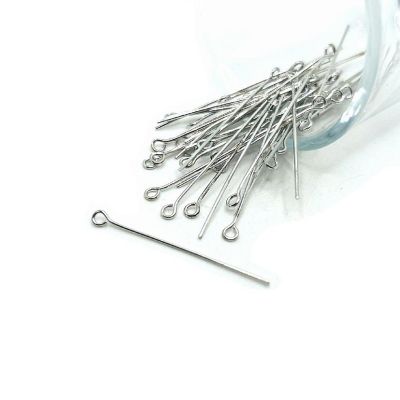 500 Pcs 35 mm Silver Eye Pins Image 1