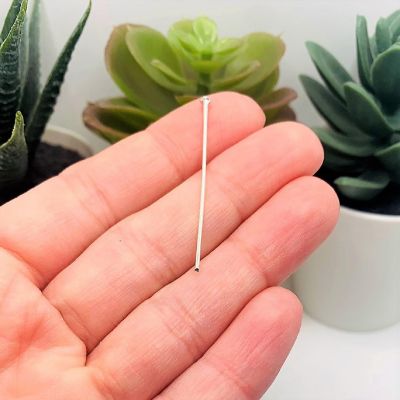 500 Pcs 38mm Silver Plated Head Pins Image 1