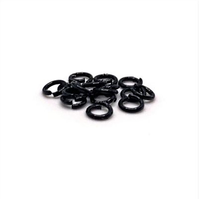 500 Pcs 4mm Black Open Jump Rings Image 1