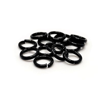 500 Pcs 6mm Black Open Jump Rings Image 1