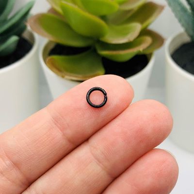 500 Pcs 6mm Black Open Jump Rings Image 1
