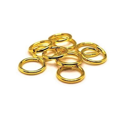 500 Pcs 8mm Gold Jump Rings Image 1