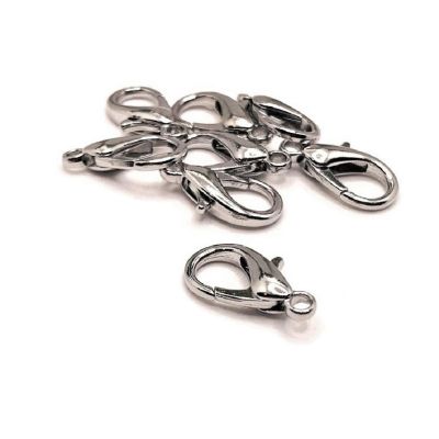 500 Pcs 8x16mm Silver Lobster Clasps Image 1