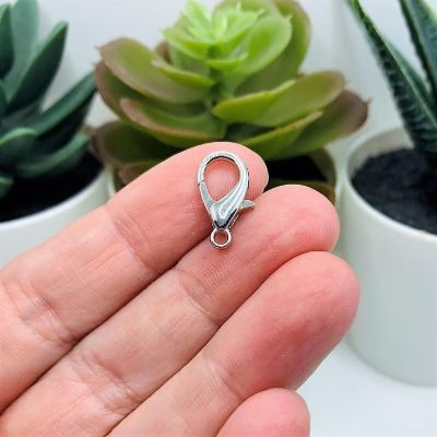 500 Pcs 8x16mm Silver Lobster Clasps Image 1
