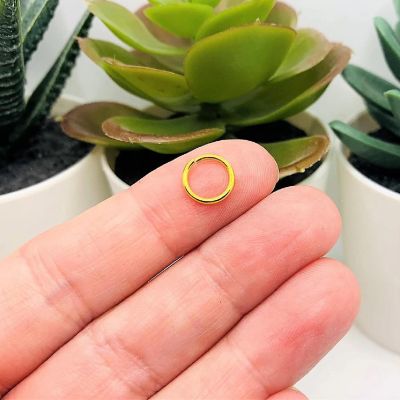 500 Pcs 9 mm Gold Jump Rings Image 1
