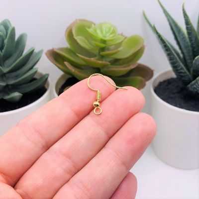 500 Pcs Light Gold Fish Hook Earrings Image 1