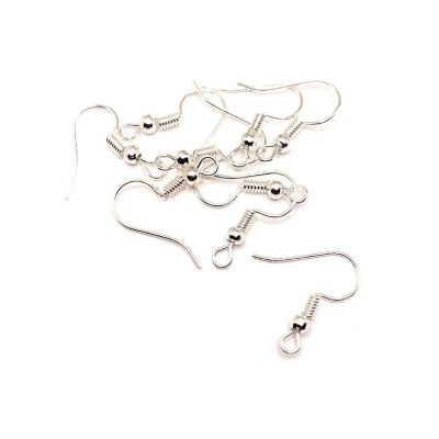 500 Pcs Silver Fish Hook Earring Wires Image 1