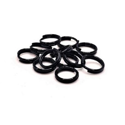 500 Pieces 6mm Black Split Jump Rings Image 1