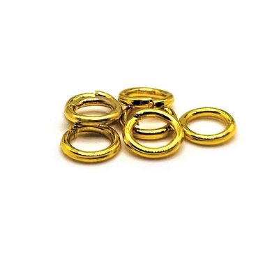 500 Pieces 6mm Gold Jump Rings Image 1