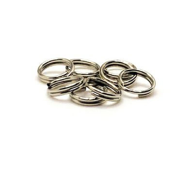 500 Pieces 6mm Silver Split Jump Rings Image 1