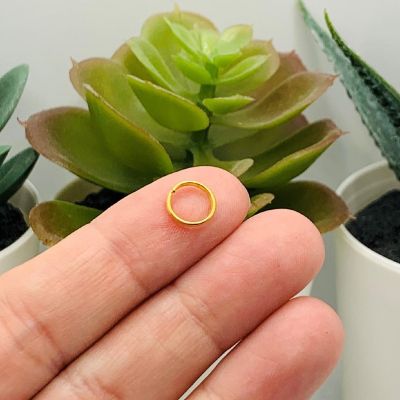 500 Pieces 8mm Gold Split Jump Rings Image 1