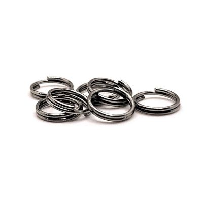500 Pieces 8mm Gunmetal Split Jump Rings Image 1