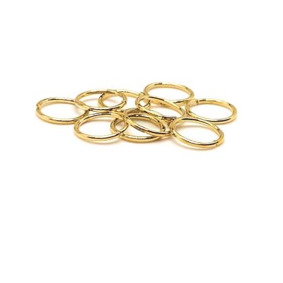500 Pieces 8mm Light Gold Jump Rings Image 1