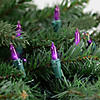 50ct Purple LED Mini Christmas Lights  16.25ft Green Wire Image 2