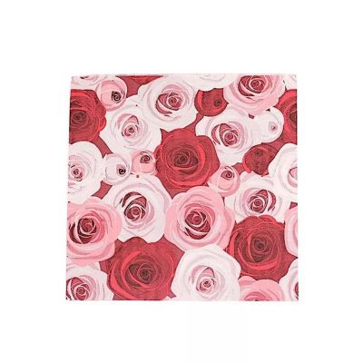 50Pcs Dinner Paper Napkins pink and red Image 1