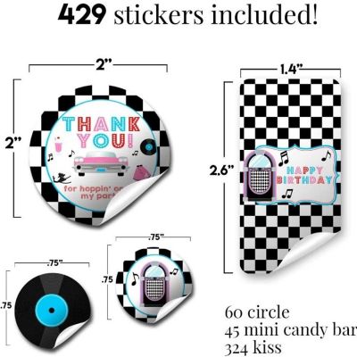 50's Sock Hop Sticker Bundle 429pc. by AmandaCreation Image 2