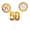 50th Anniversary & Birthday Centerpiece Sticks - 6 Pc. Image 1