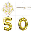 50th Birthday Gold Decorating Kit - 15 Pc. Image 1