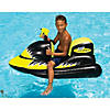 51" Yellow and Black Shark Inflatable Wet-Ski Pool Squirter with Gripped Handles Image 3