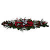 52" Houndstooth Bows and Berries Artificial Christmas Swag  Unlit Image 1