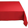 52" X 70" Red Polyester Tablecloth Image 1