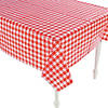 52" x 90" Bulk Red & White Checkered Plastic Tablecloth - 12 Pc. Image 2