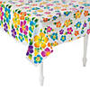 &#160;53 1/2" x 73" Hibiscus Plastic Tablecloth Image 1