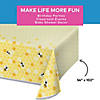 54" x 102" Bumblebee Party Rectangle Disposable Plastic Tablecloth Image 1
